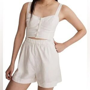 Madewell White Women's Shorts Set